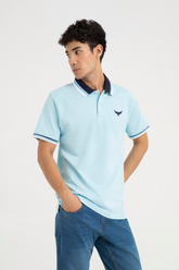 Contrast Collar Polo Shirt - Sorrento